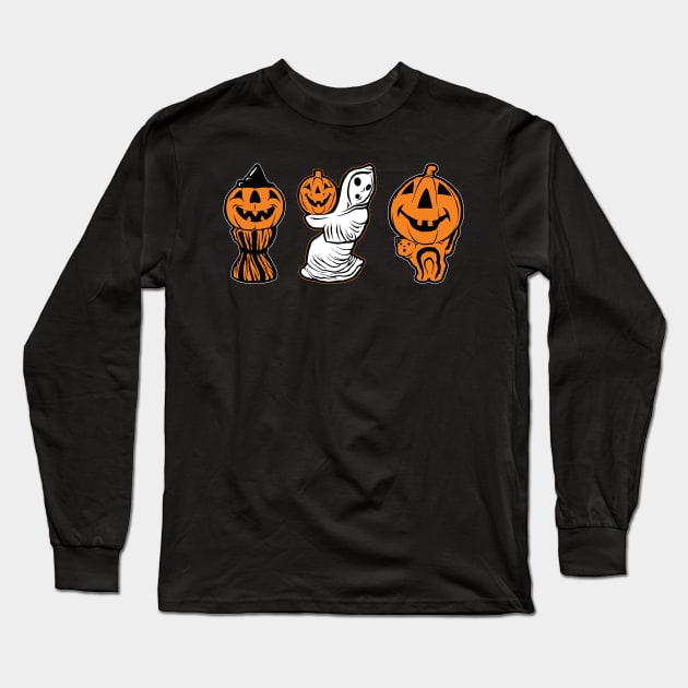 Vintage Halloween Blowmolds Long Sleeve T-Shirt by Chad Savage